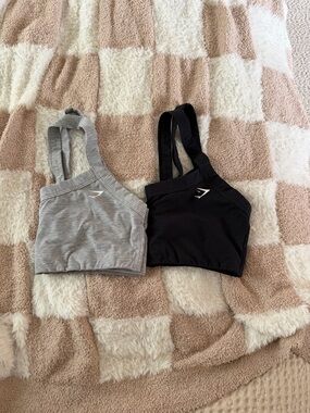 Gymshark Seamless Sports Bra Duo - Black & Gray